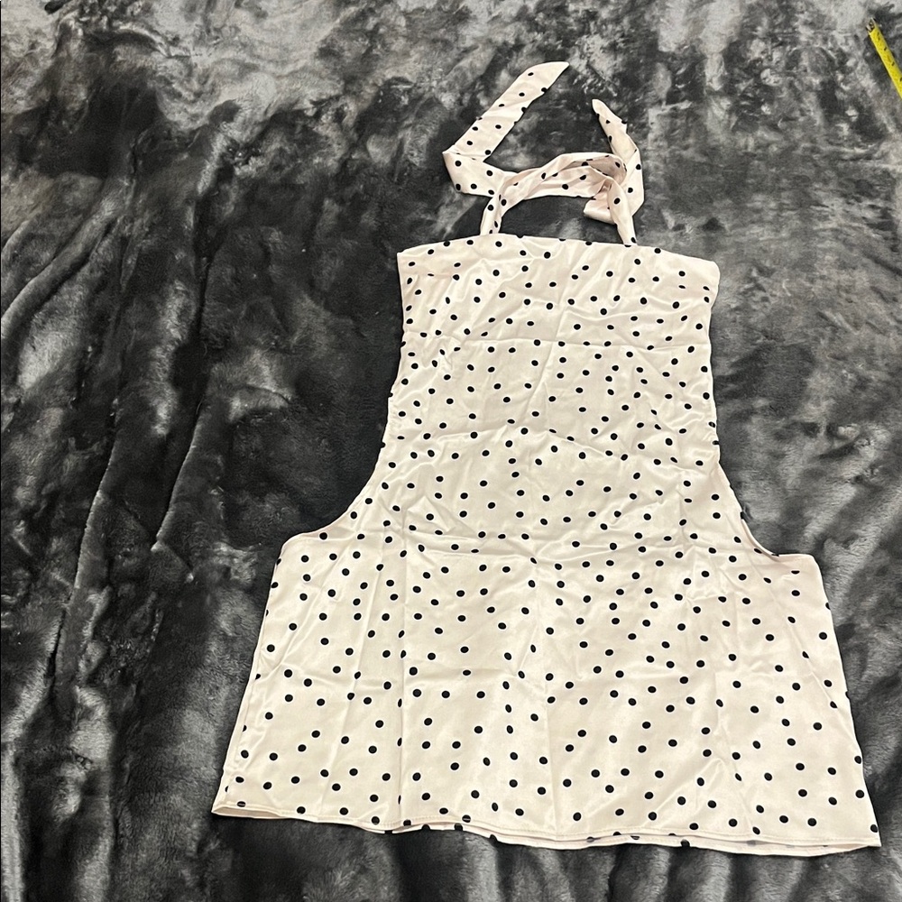 Polka Dot Backless Halter Top